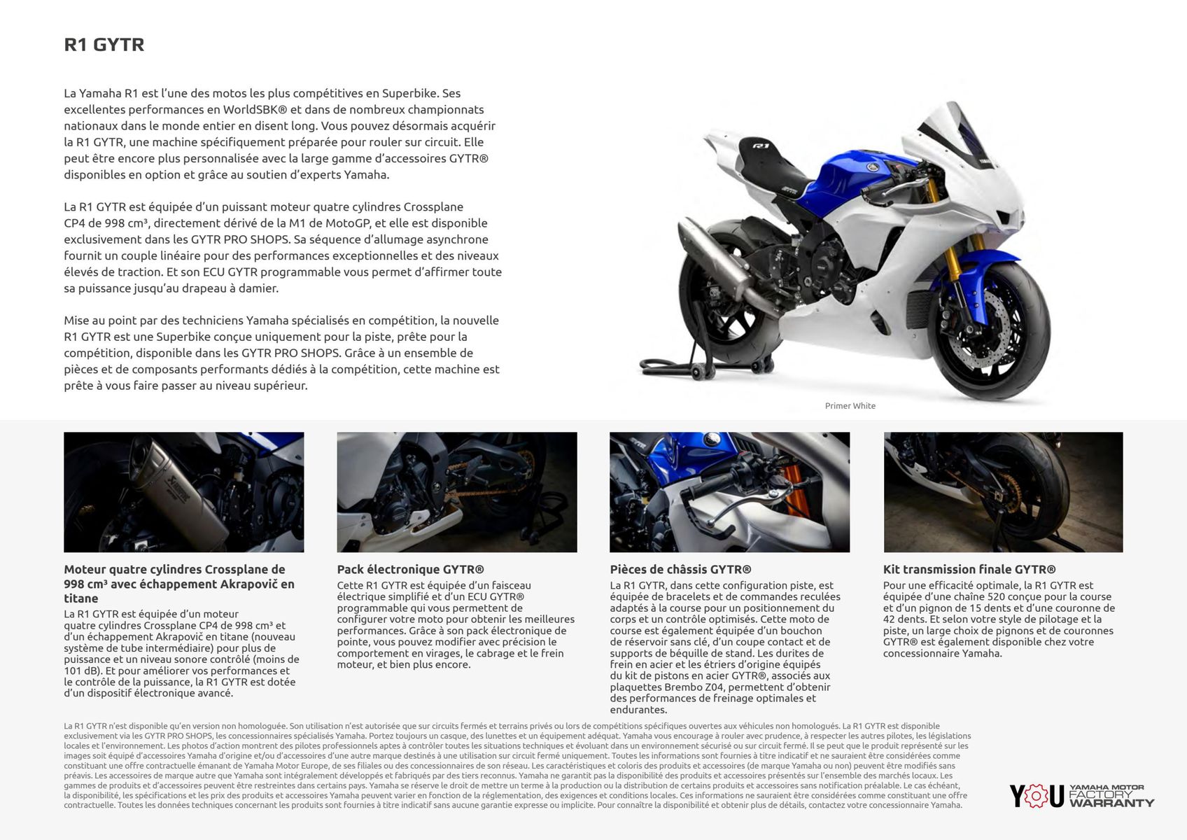 Catalogue Catalogue Yamaha Motos - Supersport, page 00016