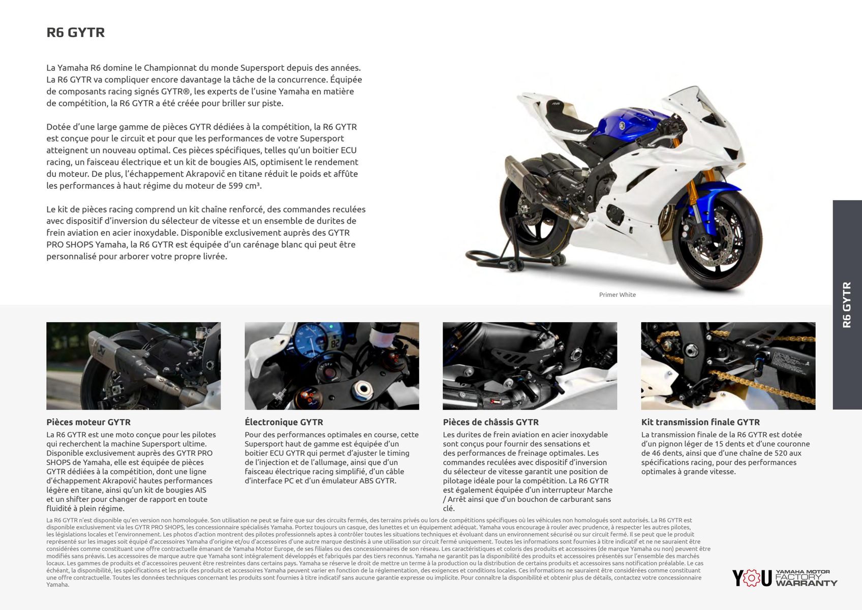 Catalogue Catalogue Yamaha Motos - Supersport, page 00021