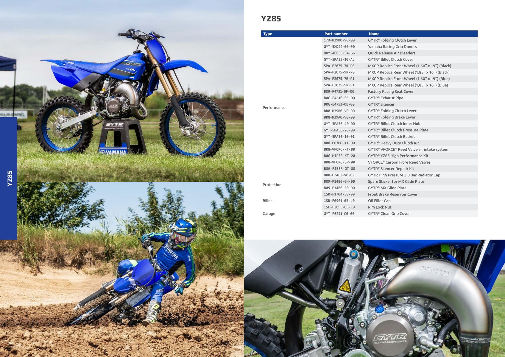Catalogue Catalogue Yamaha Motos - Off Road GYTR Accessories, page 00003
