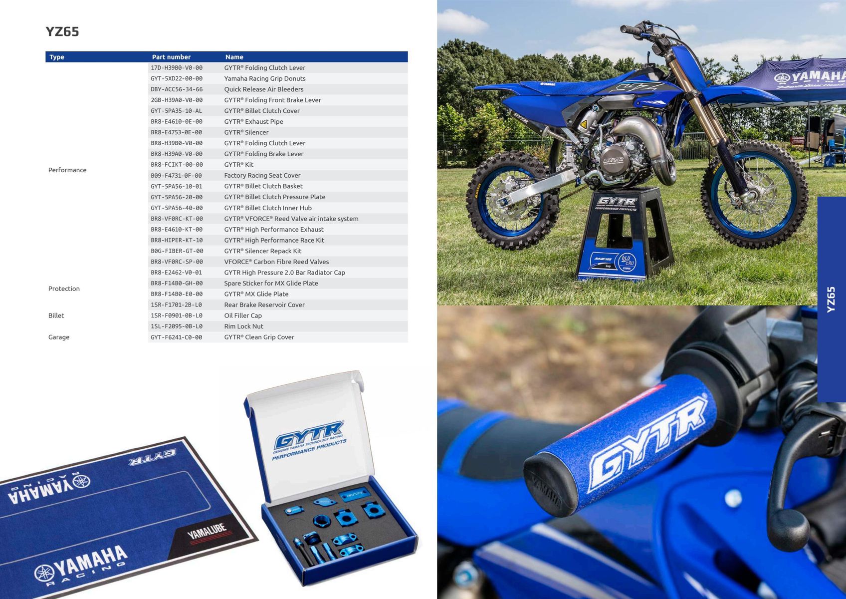 Catalogue Catalogue Yamaha Motos - Off Road GYTR Accessories, page 00004