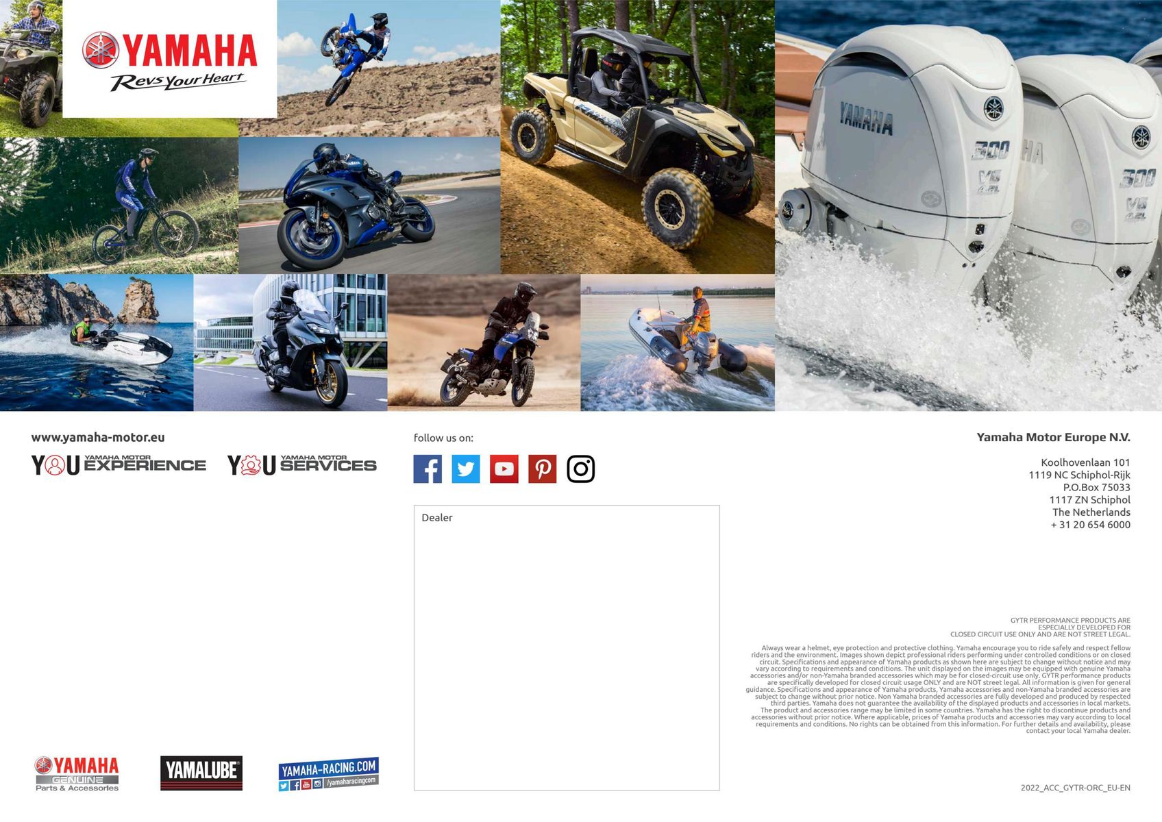 Catalogue Catalogue Yamaha Motos - Off Road GYTR Accessories, page 00012