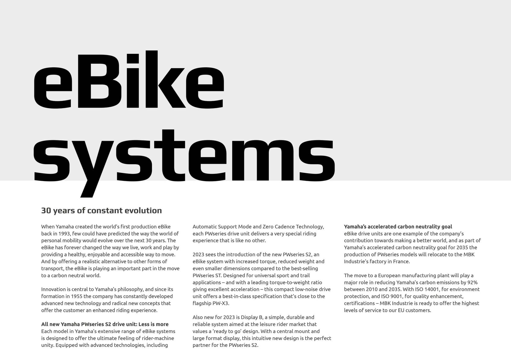 Catalogue Catalogue Yamaha eBikes - eBike Systems, page 00023