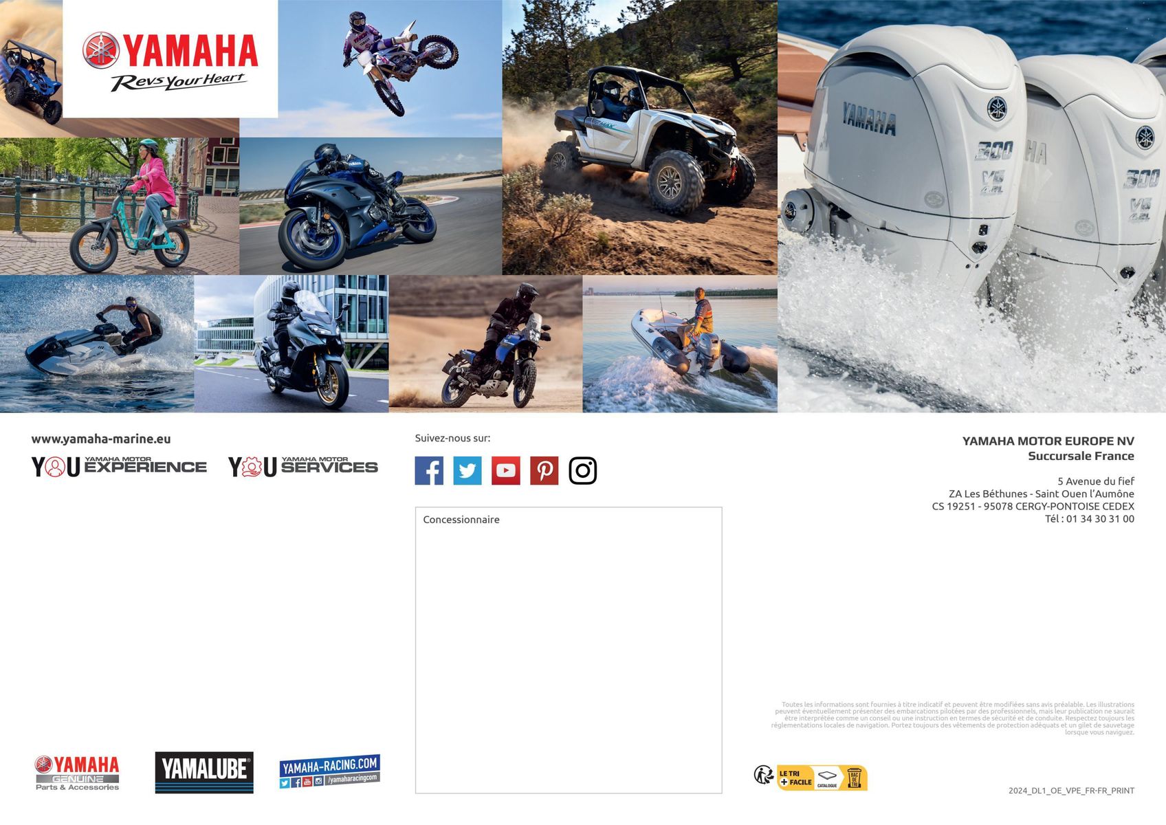 Catalogue Catalogue Yamaha Marine - Moteurs hors-bord 2,5 - 25 ch, page 00025