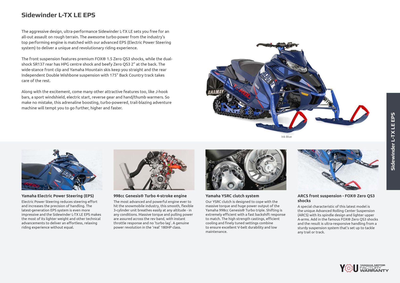 Catalogue Catalogue Yamaha Motoneiges - Snowmobiles, page 00002