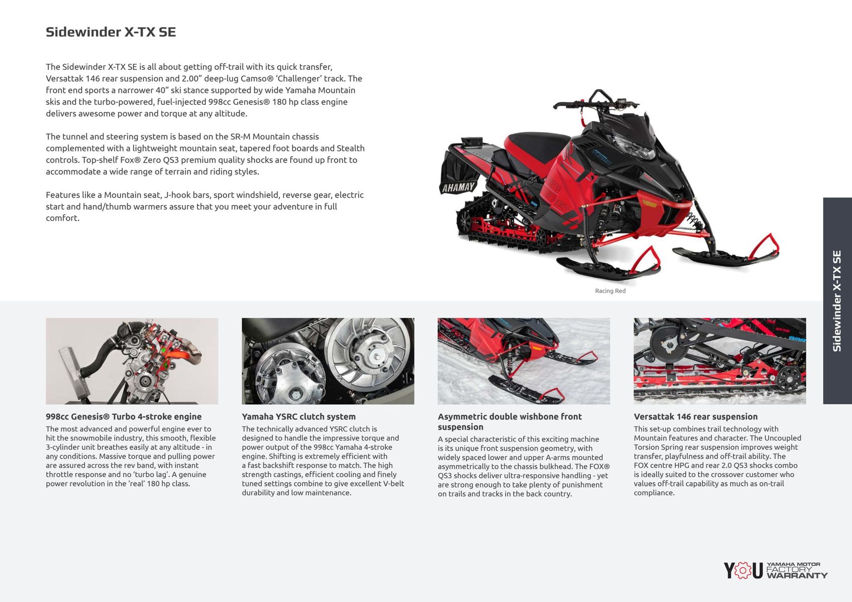 Catalogue Catalogue Yamaha Motoneiges - Snowmobiles, page 00019