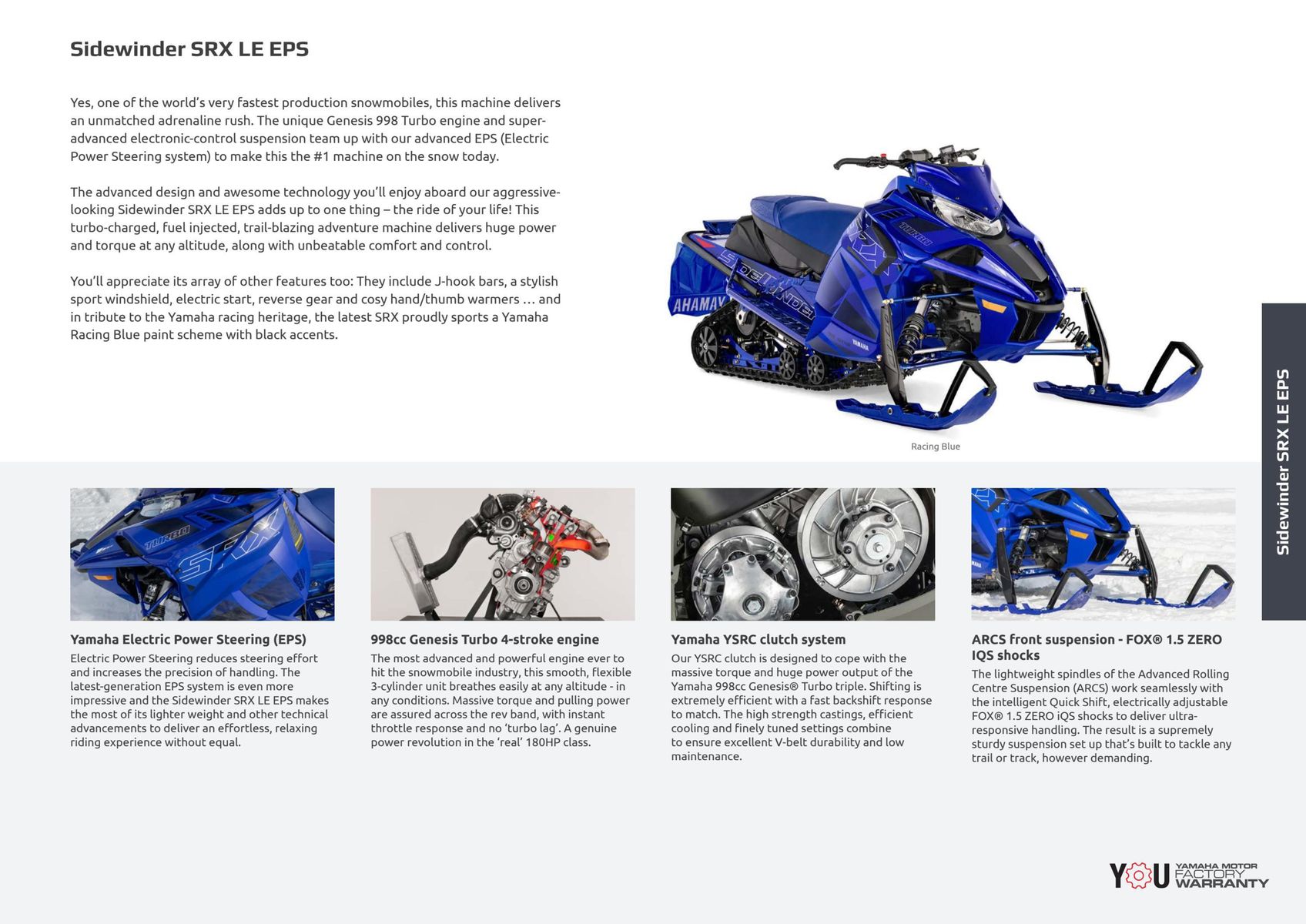 Catalogue Catalogue Yamaha Motoneiges - Snowmobiles, page 00045