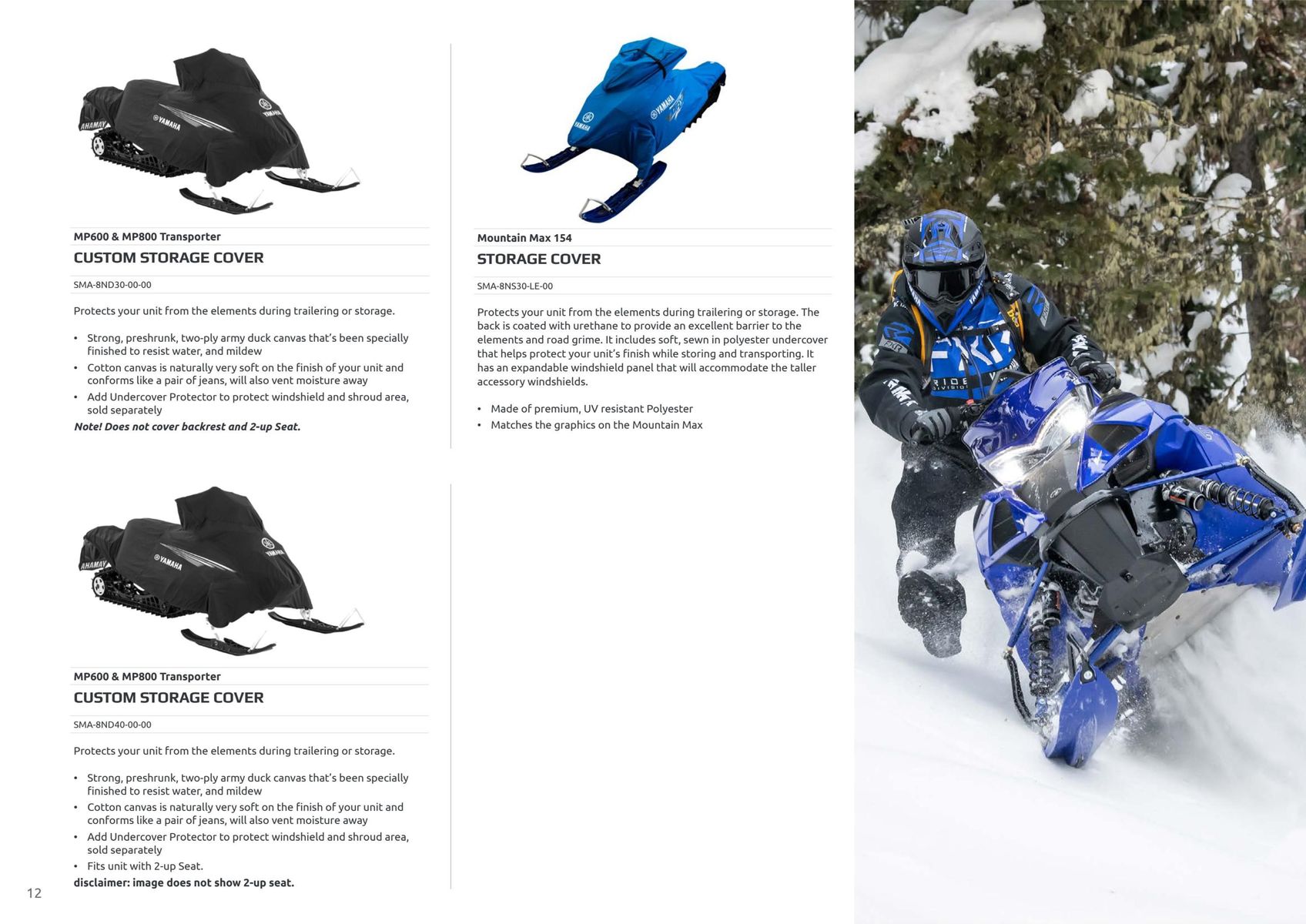 Catalogue Catalogue Yamaha Motoneiges - Snowmobile Accessories, page 00003