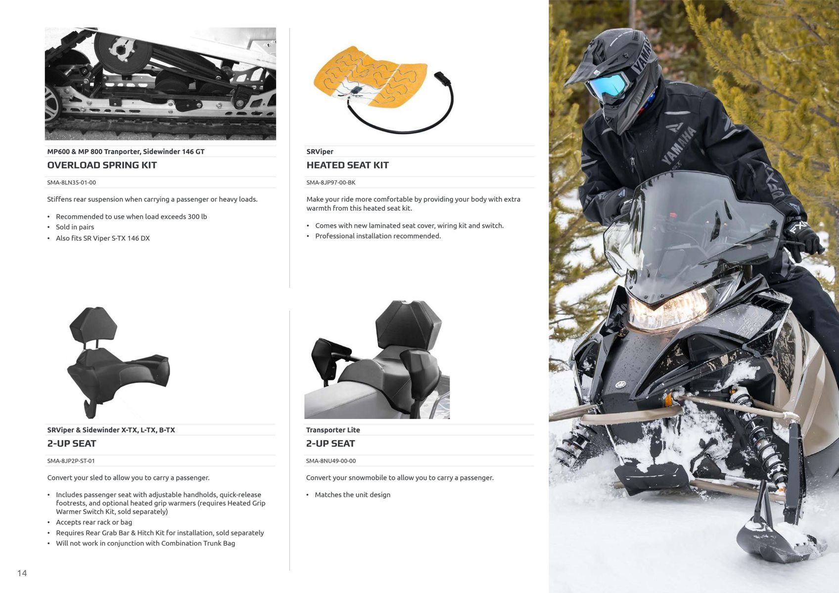 Catalogue Catalogue Yamaha Motoneiges - Snowmobile Accessories, page 00005