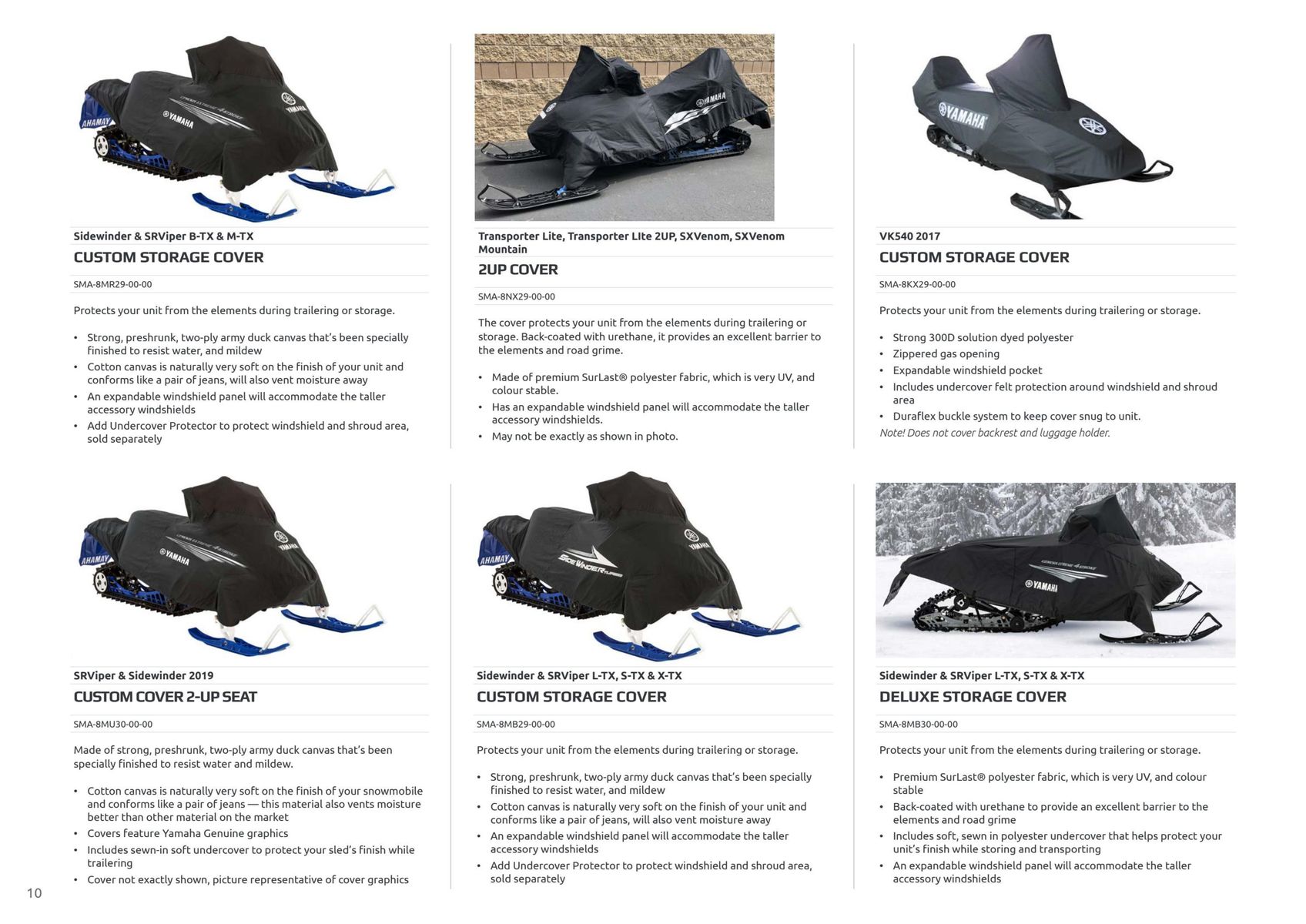 Catalogue Catalogue Yamaha Motoneiges - Snowmobile Accessories, page 00040