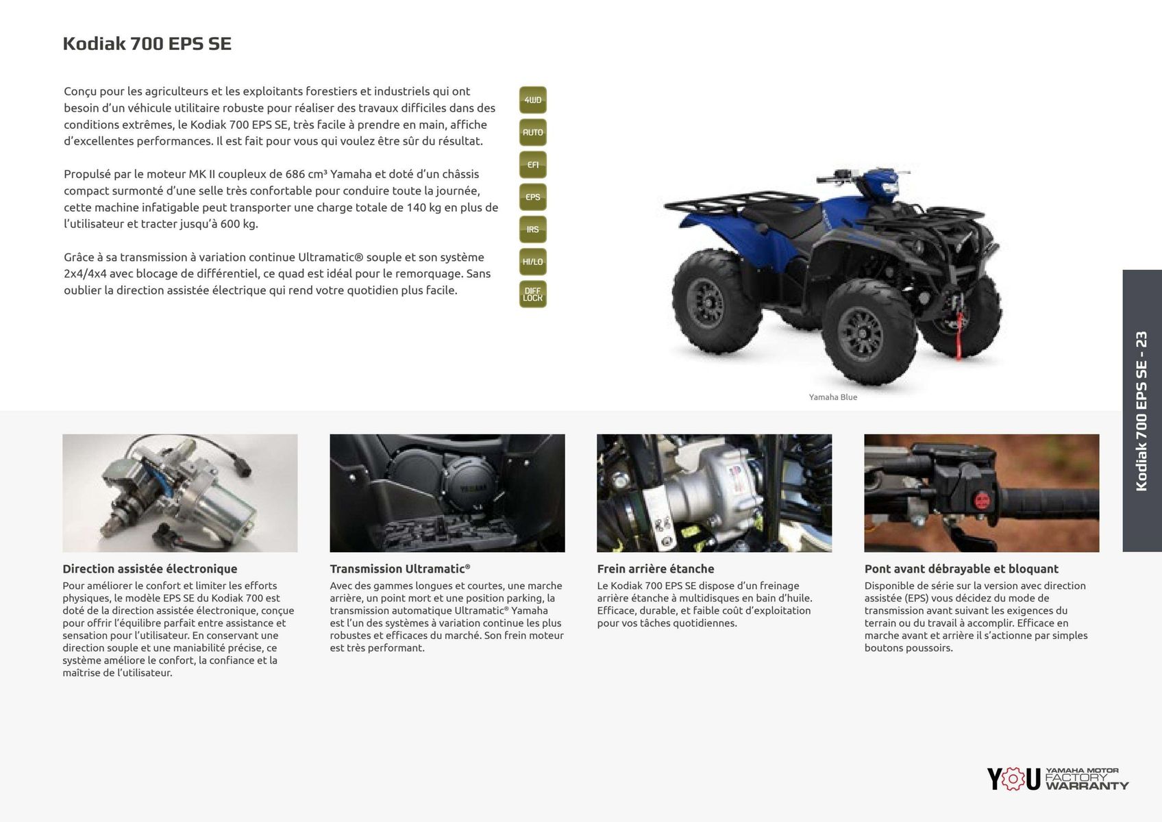 Catalogue Catalogue Yamaha Quatre roues - Quads et SSV, page 00015