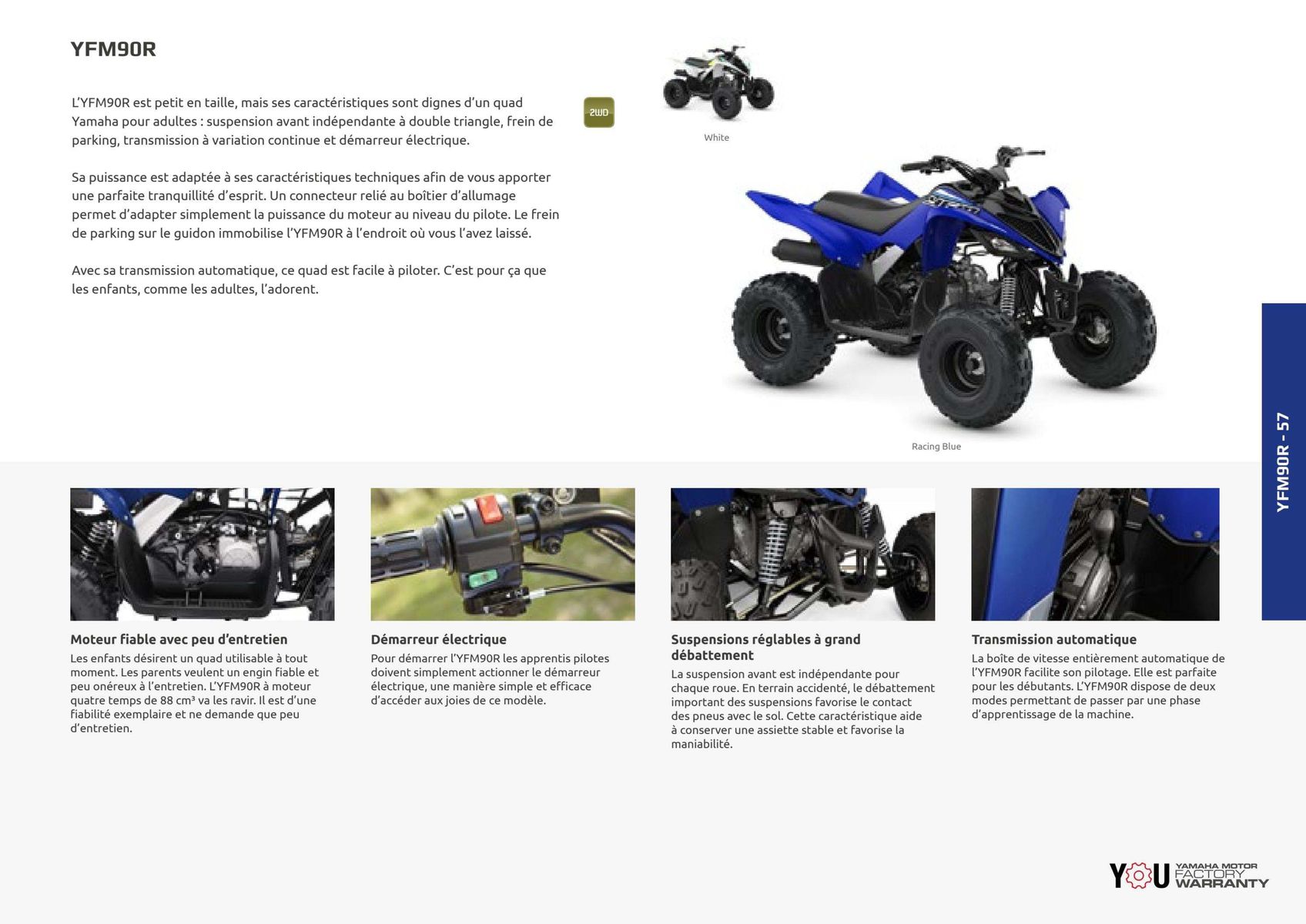 Catalogue Catalogue Yamaha Quatre roues - Quads et SSV, page 00052