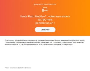 Promos de Banques et Assurances à Saint-Jean-d'Illac | Vente Flash Mobileo sur BNP Paribas | 18/06/2024 - 27/06/2024