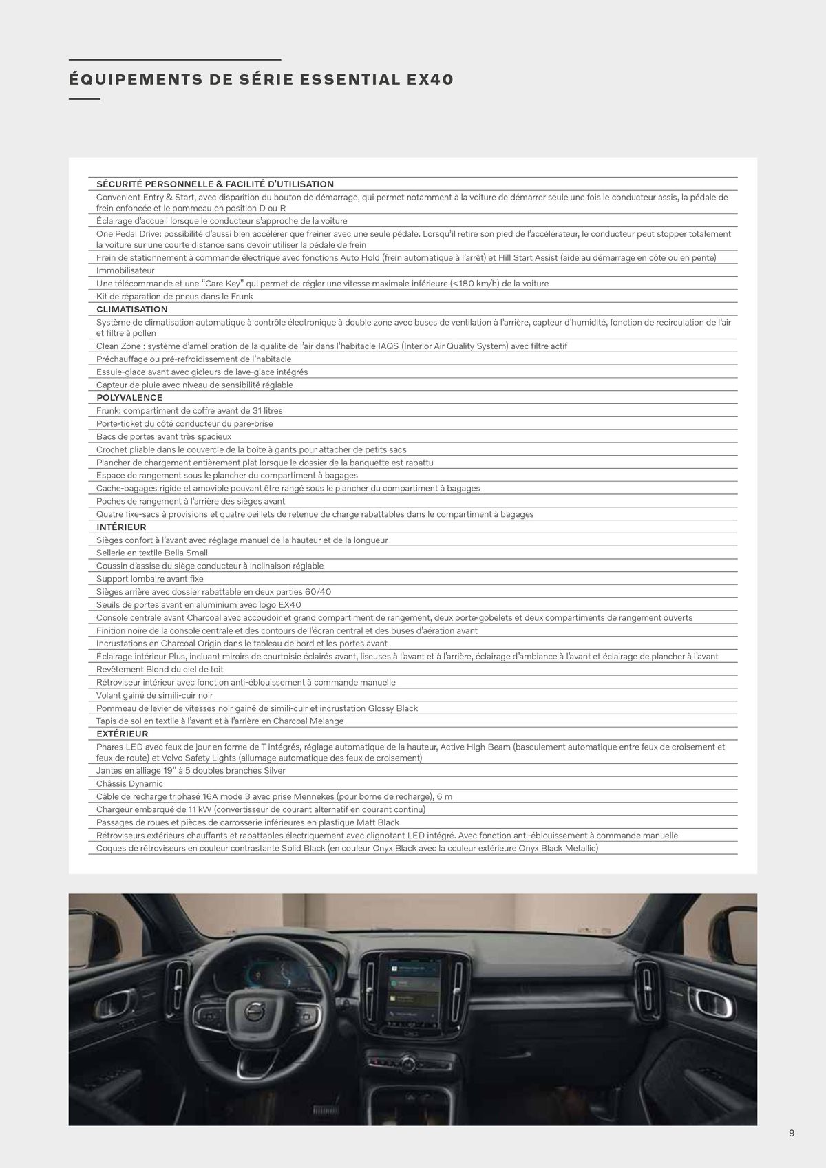 Catalogue VOLVO EX40 FULLY ELECTRIC, page 00009