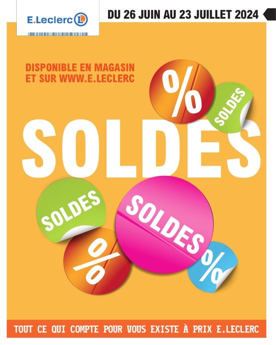 Catalogue E.Leclerc à Tours | Soldes | 26/06/2024 - 23/07/2024