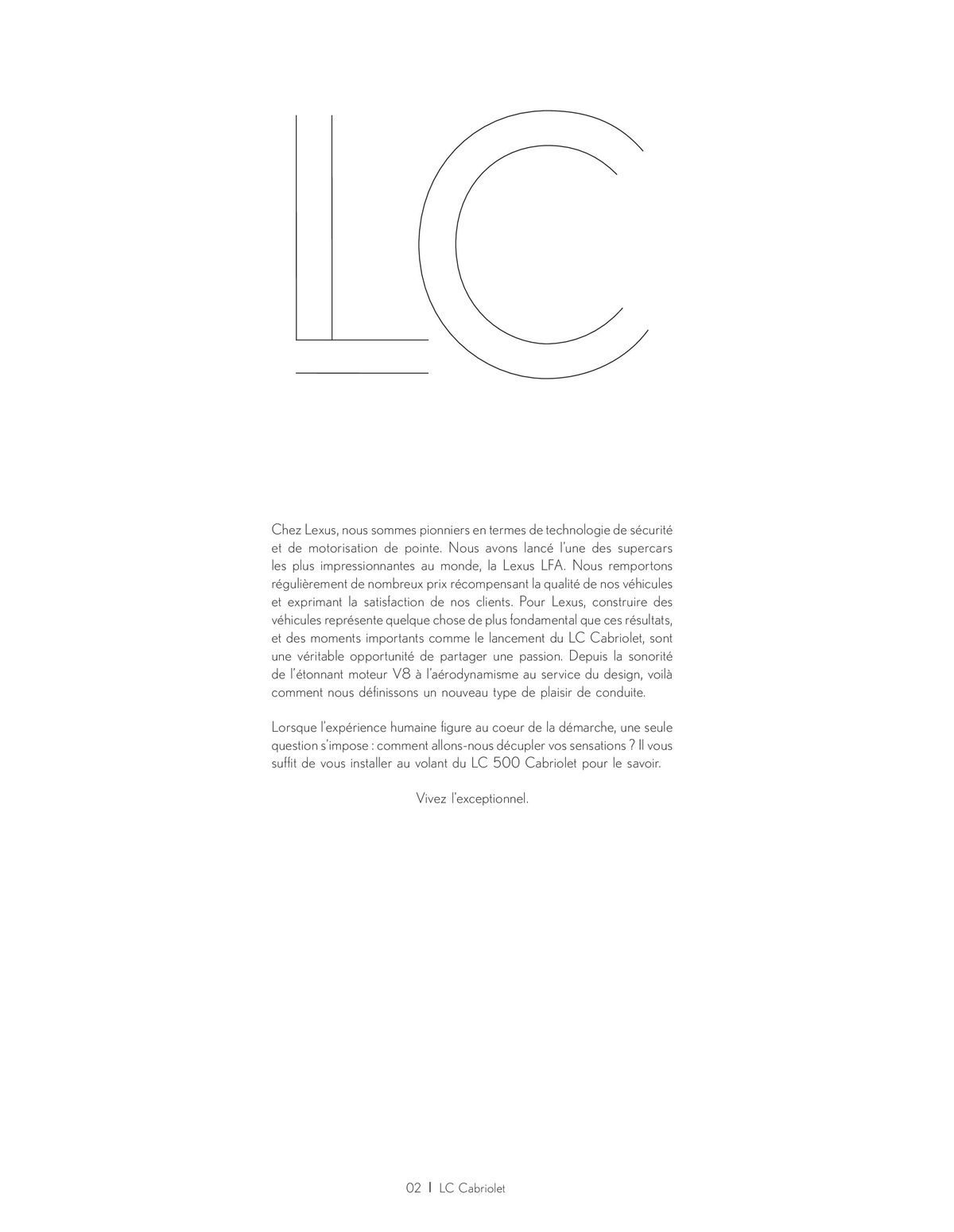 Catalogue Lexus LC 500 CABRIOLET, page 00002