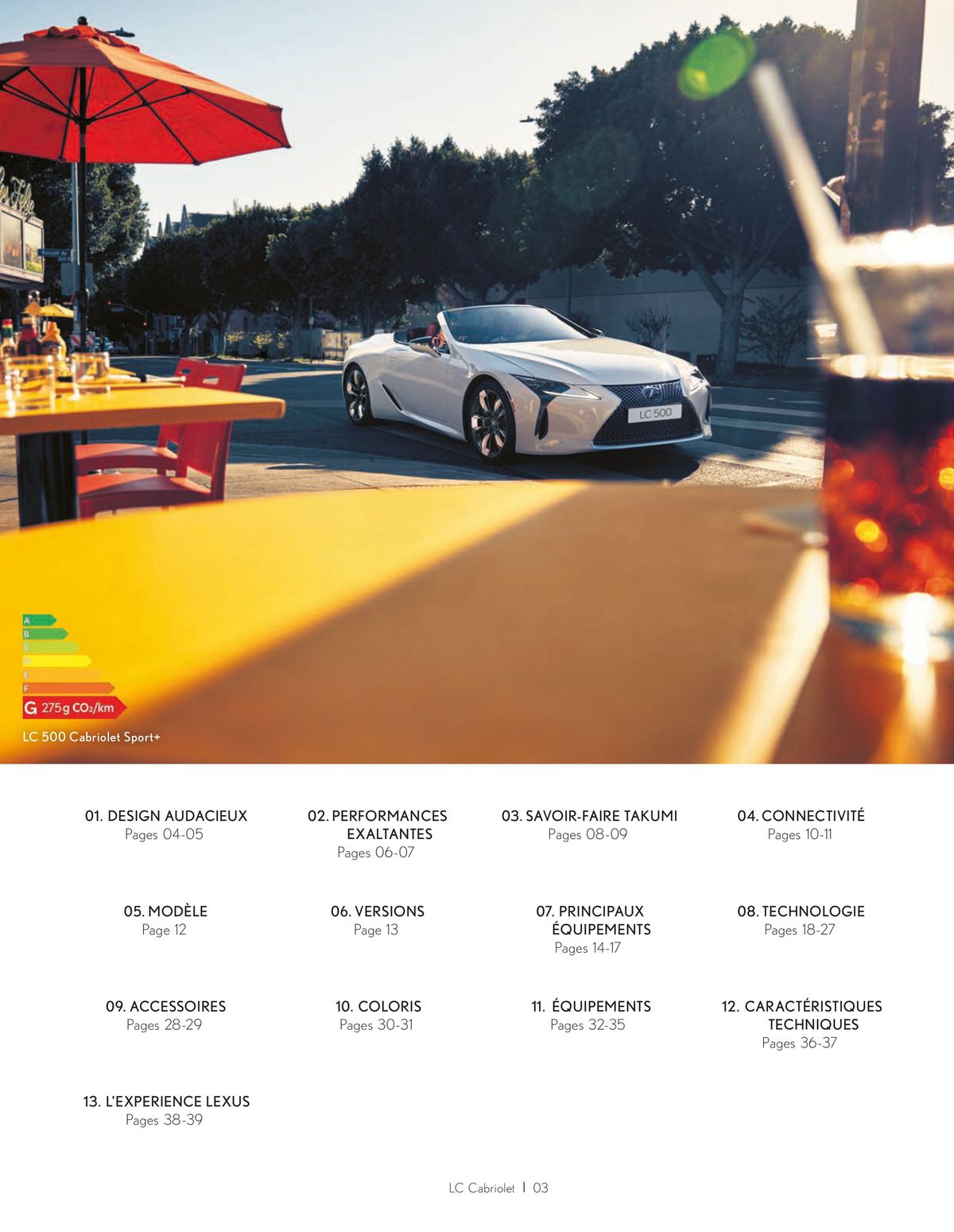 Catalogue Lexus LC 500 CABRIOLET, page 00003