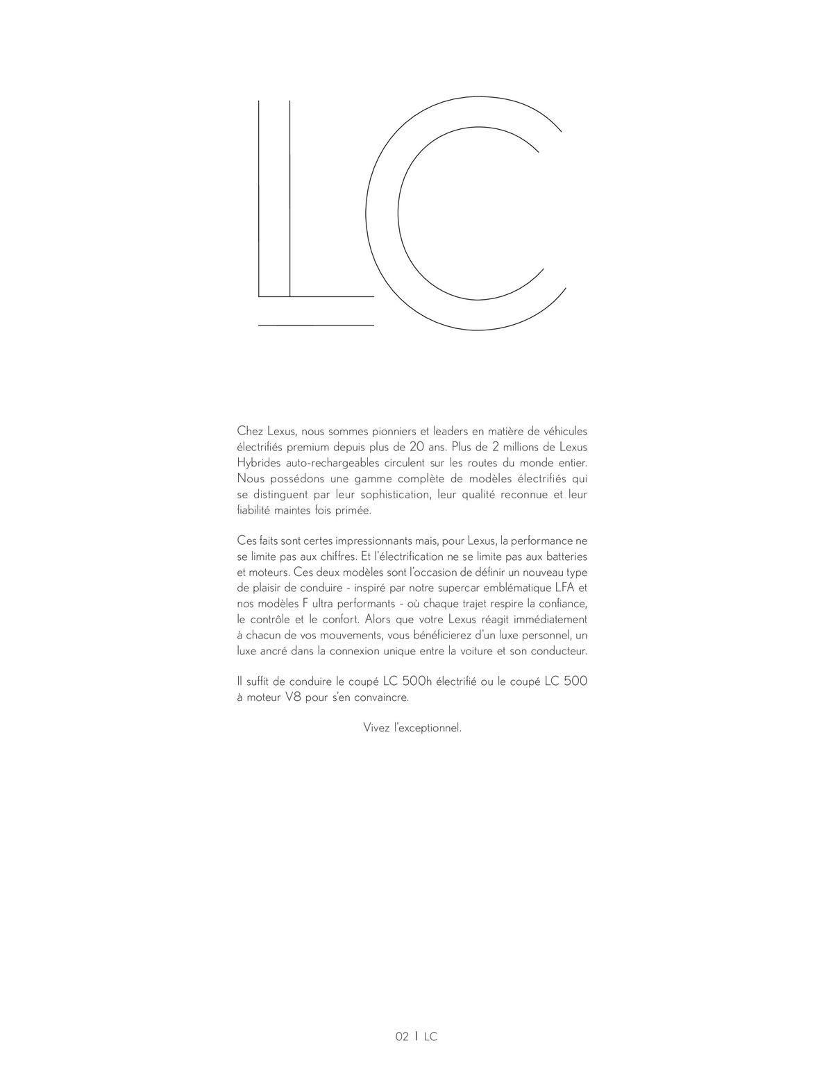 Catalogue Lexus LC LC 500h et LC 500, page 00002
