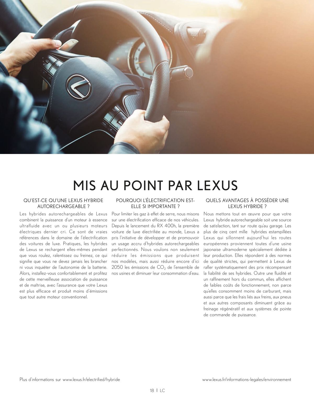 Catalogue Lexus LC LC 500h et LC 500, page 00018