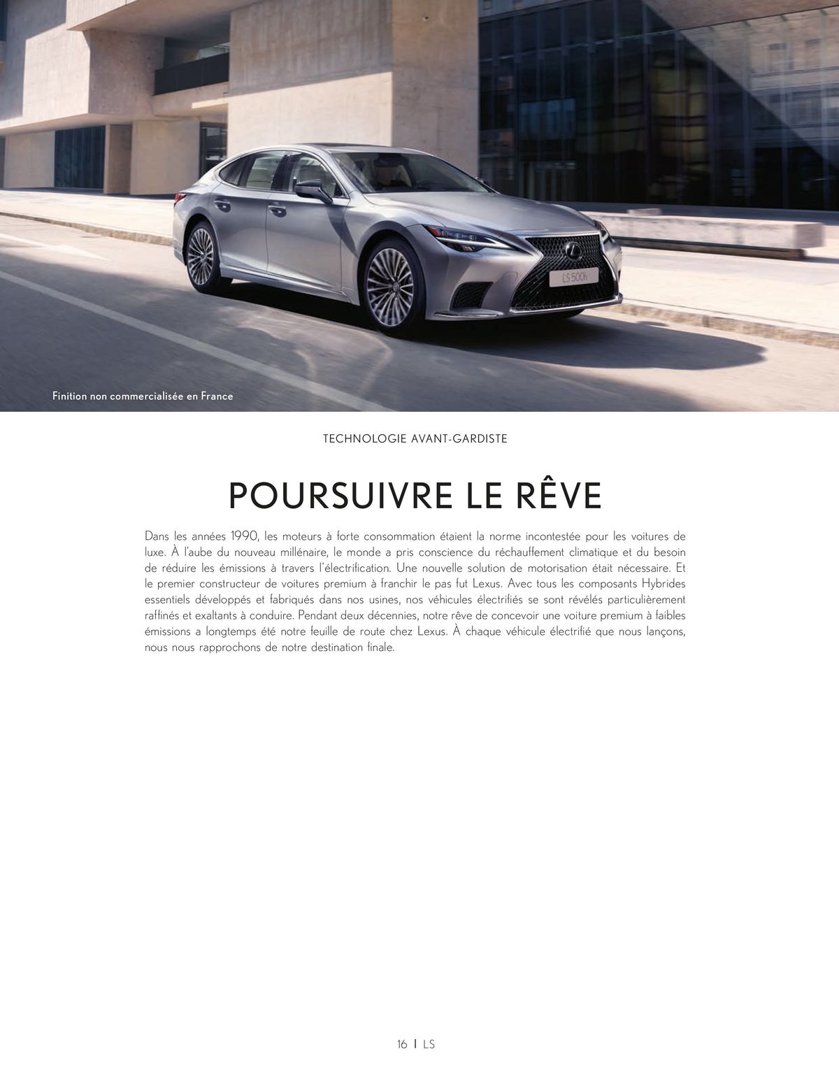 Catalogue Lexus LS 500h Hybride auto-rechargeable, page 00016