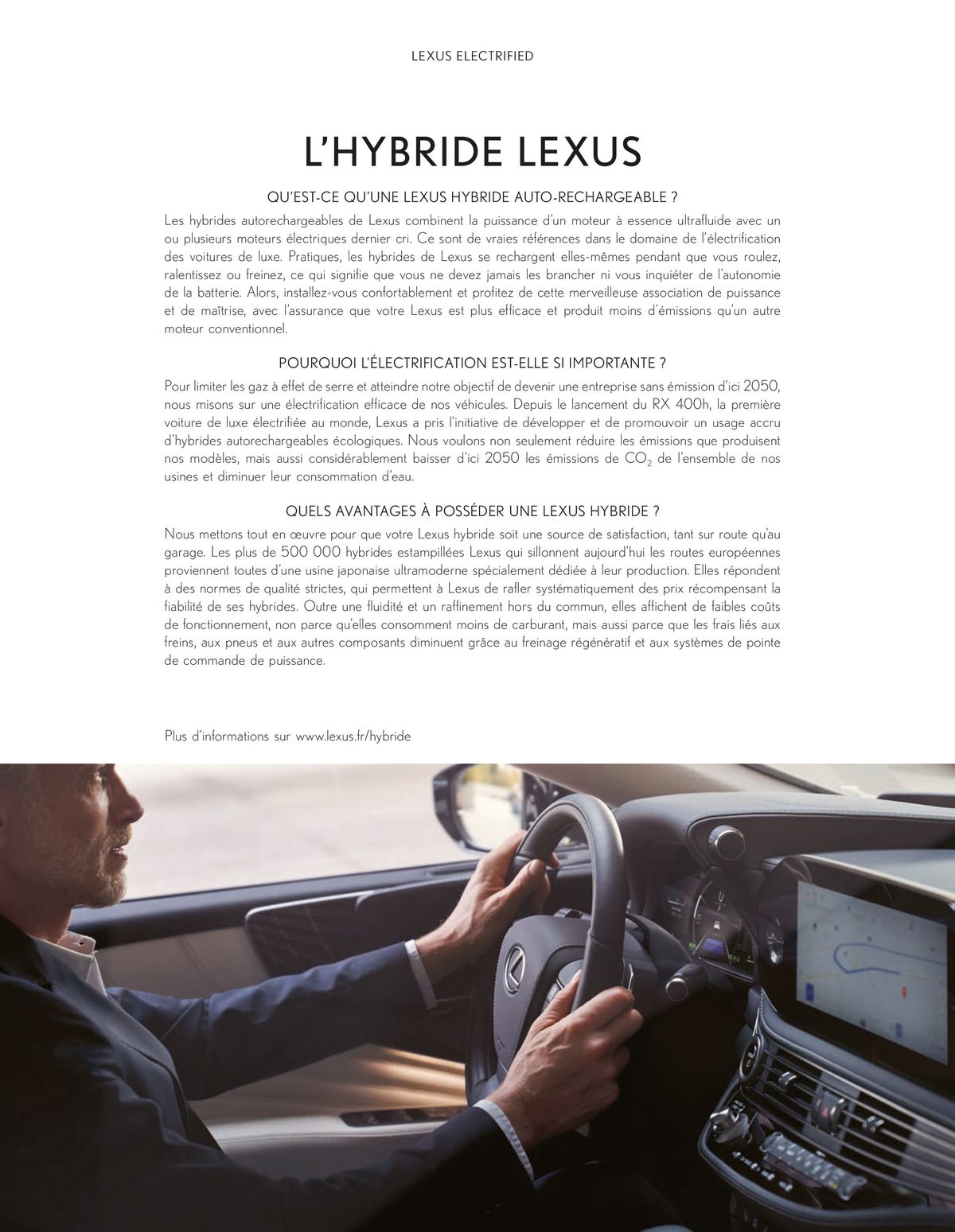 Catalogue Lexus LS 500h Hybride auto-rechargeable, page 00018