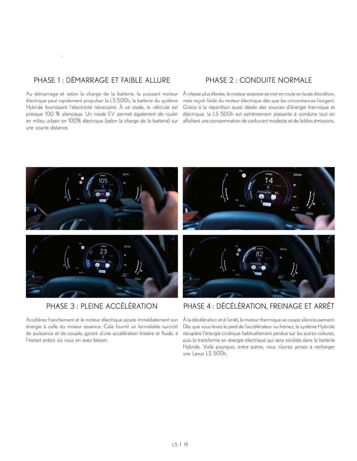 Catalogue Lexus LS 500h Hybride auto-rechargeable, page 00019