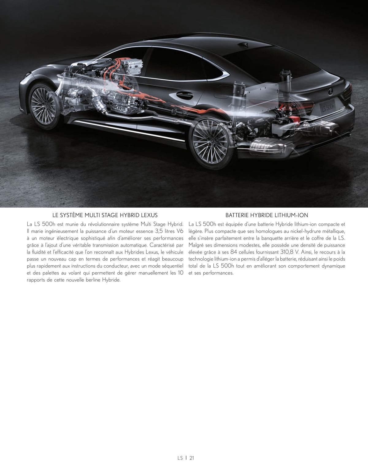 Catalogue Lexus LS 500h Hybride auto-rechargeable, page 00021
