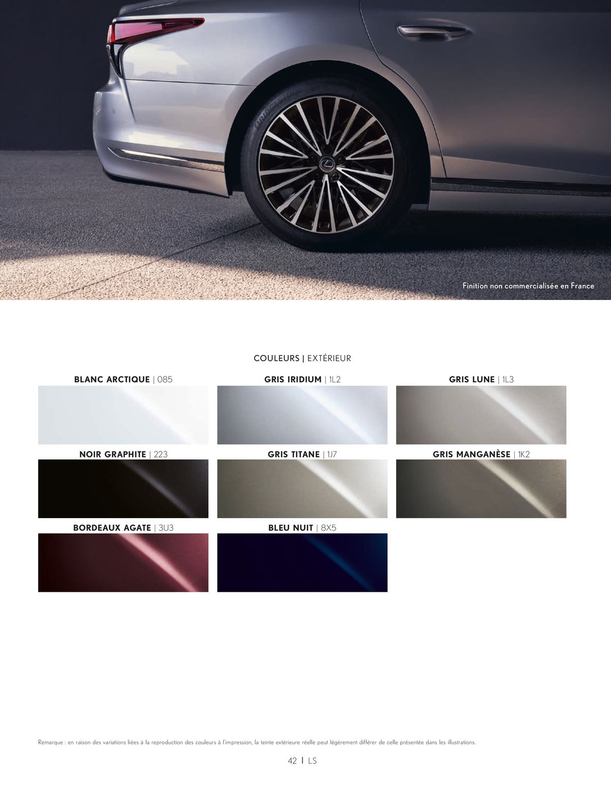 Catalogue Lexus LS 500h Hybride auto-rechargeable, page 00042