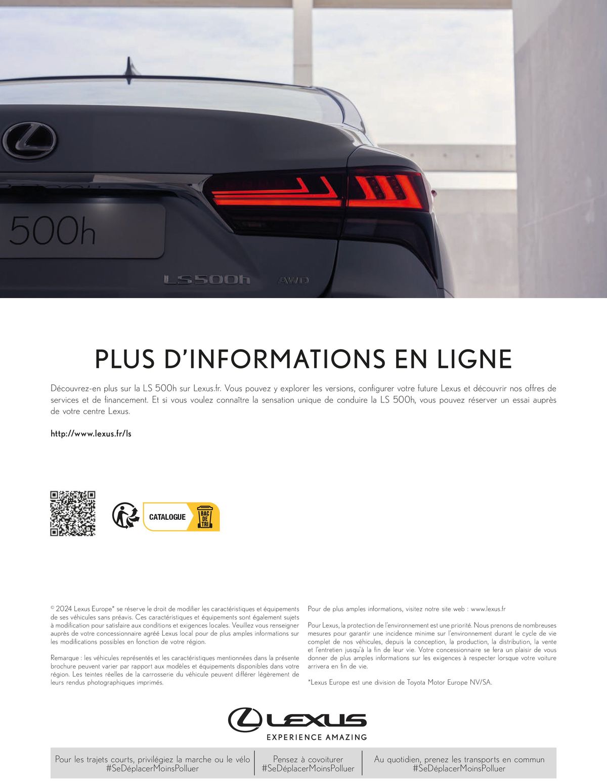 Catalogue Lexus LS 500h Hybride auto-rechargeable, page 00052