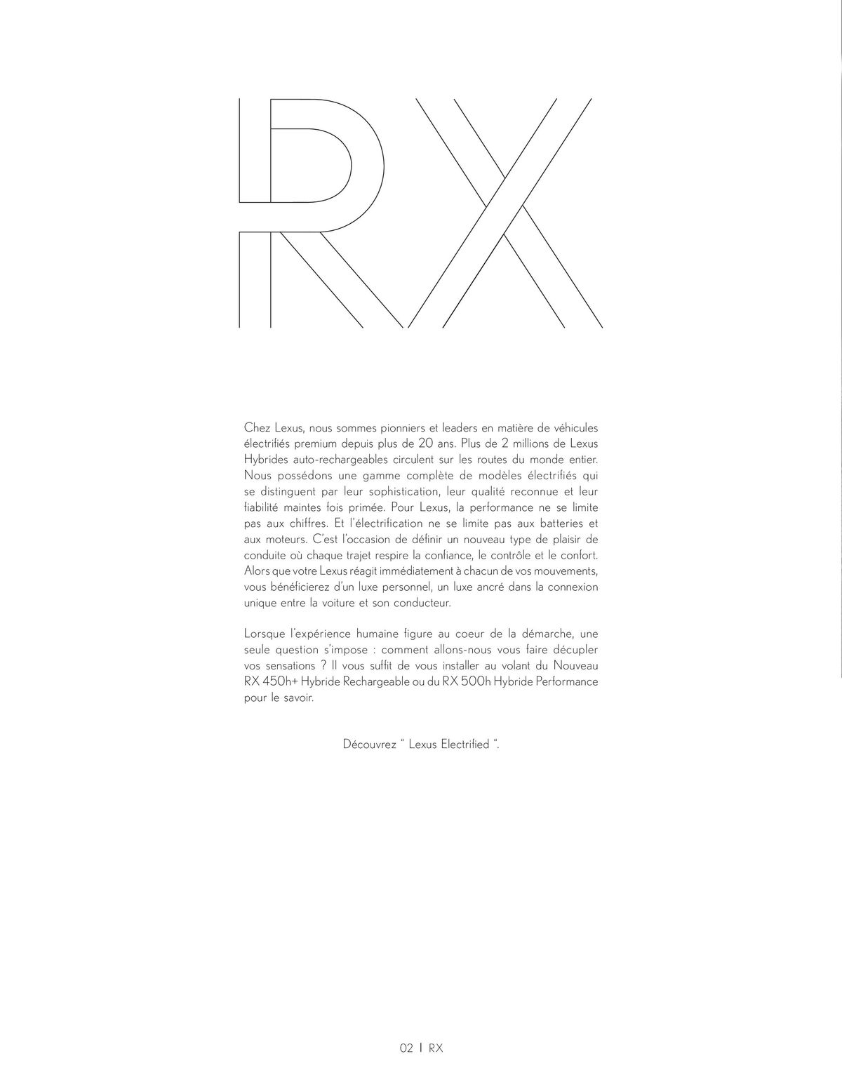 Catalogue Lexus NOUVEAU RX, page 00002