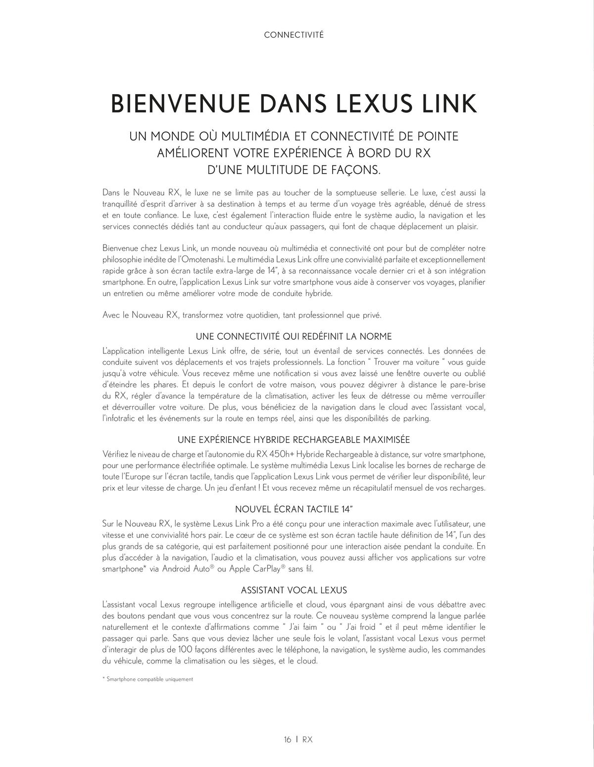 Catalogue Lexus NOUVEAU RX, page 00016