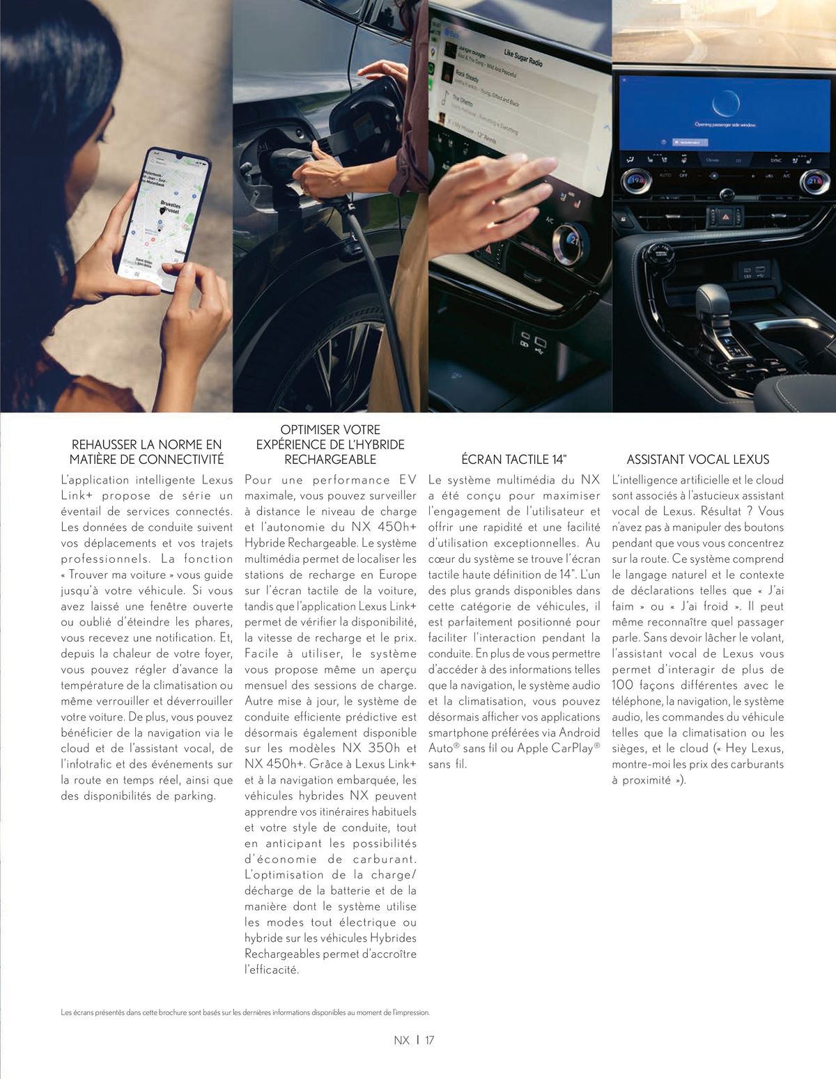 Catalogue Lexus NX 350h HYBRIDE NX 450h+ HYBRIDE RECHARGEABLE, page 00017