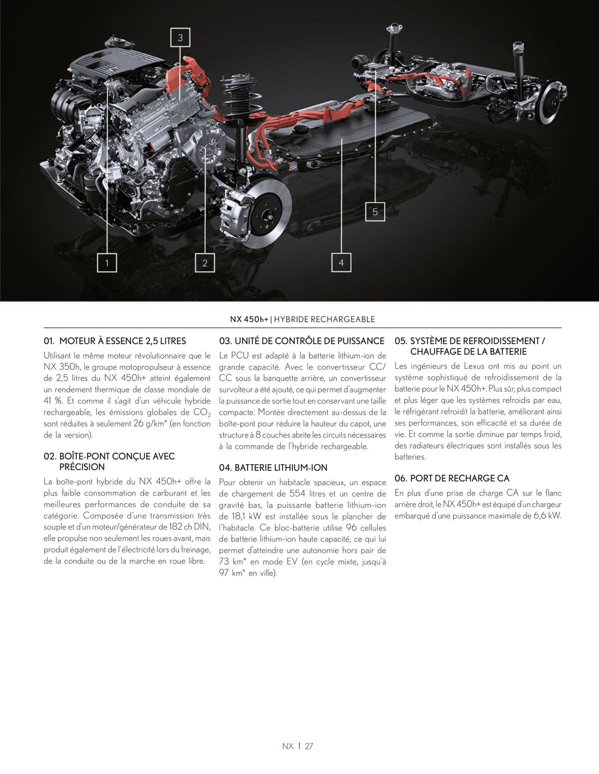 Catalogue Lexus NX 350h HYBRIDE NX 450h+ HYBRIDE RECHARGEABLE, page 00027
