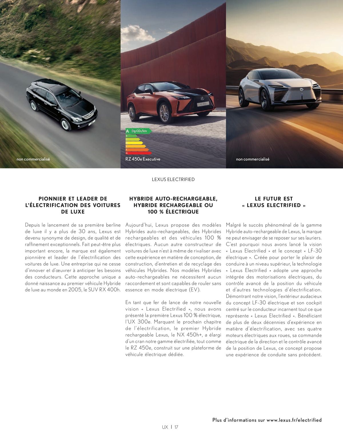 Catalogue Lexus HYBRIDE AUTO-RECHARGEABLE, page 00017