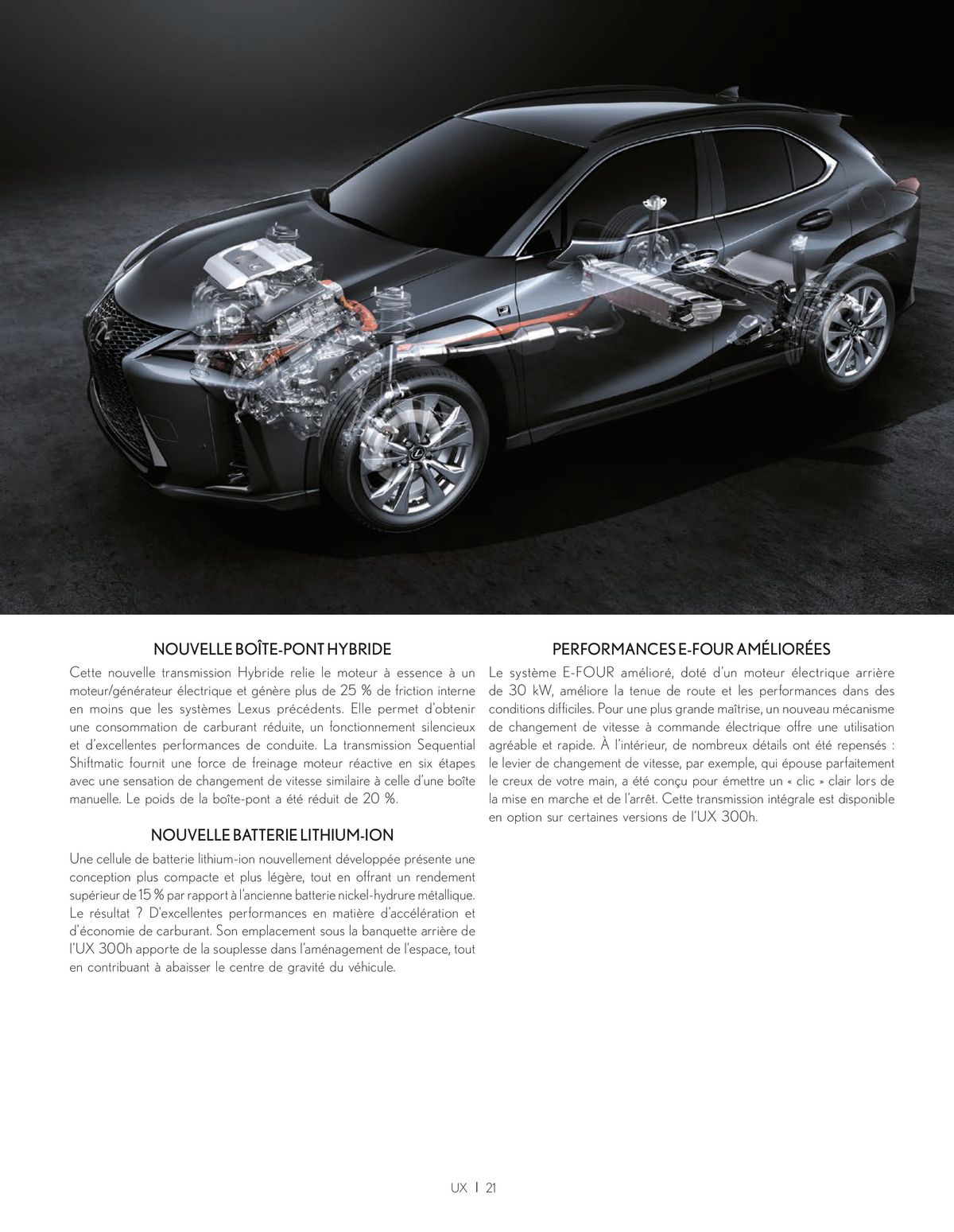 Catalogue Lexus HYBRIDE AUTO-RECHARGEABLE, page 00021