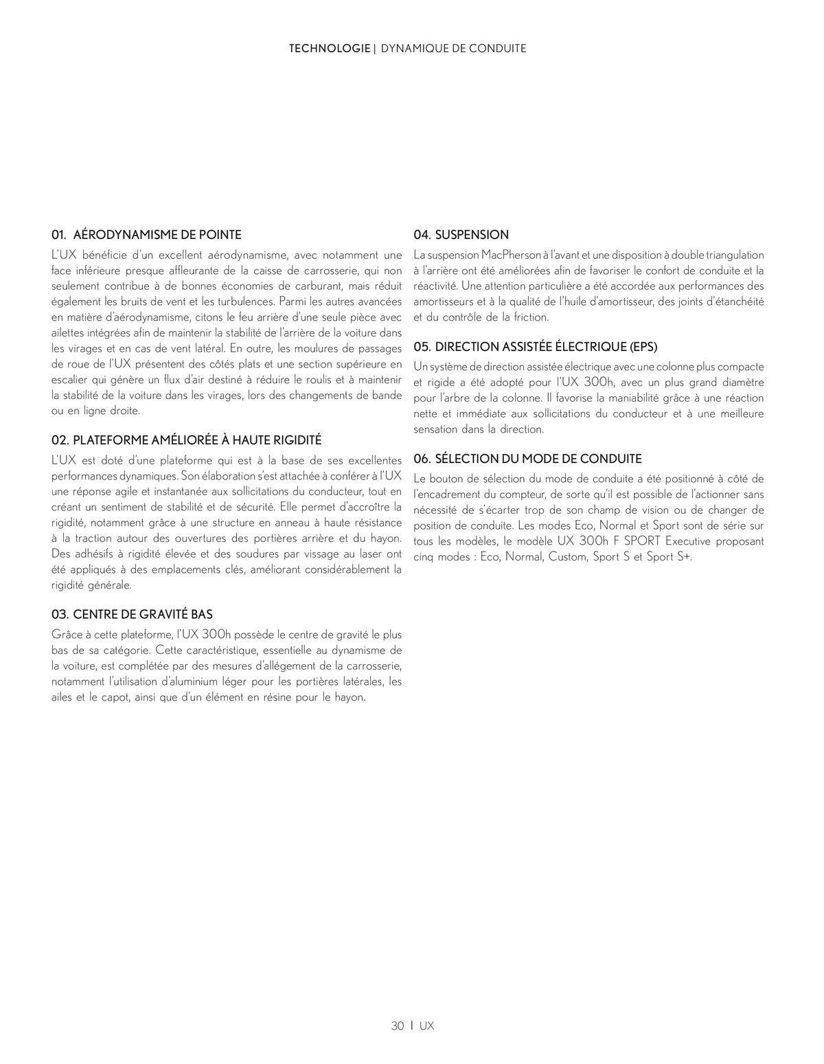 Catalogue Lexus HYBRIDE AUTO-RECHARGEABLE, page 00030