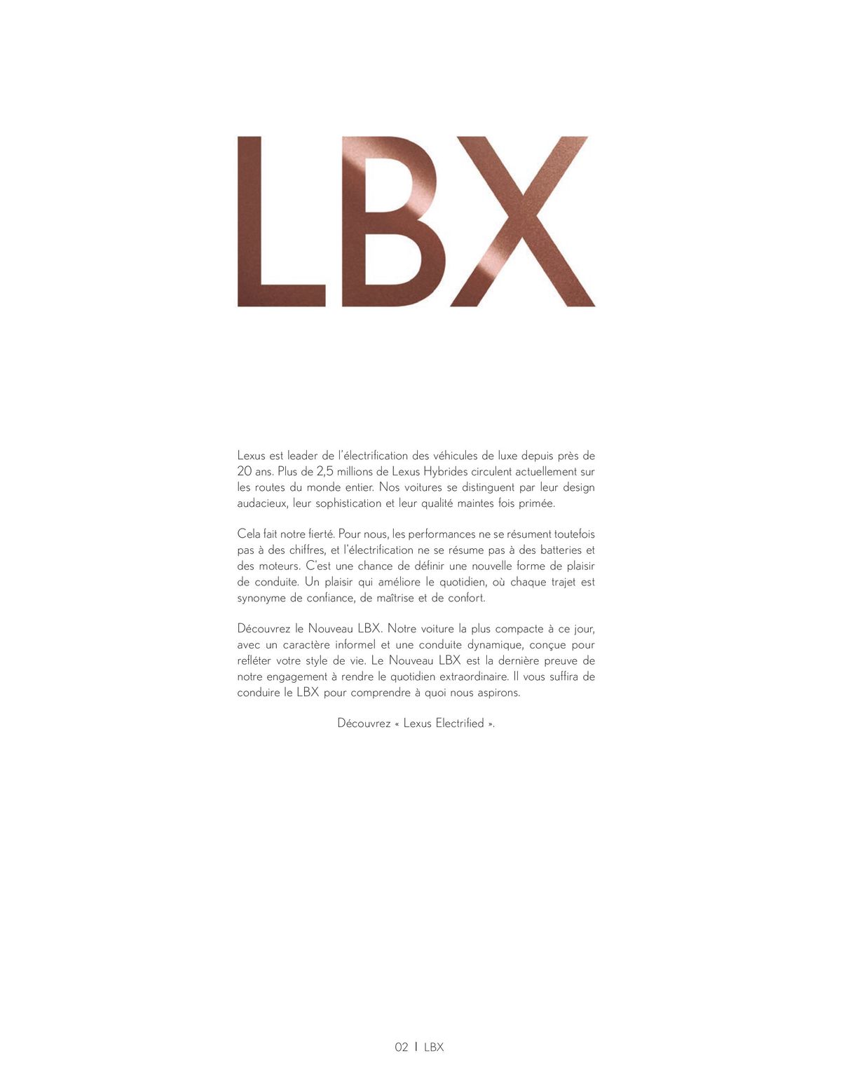 Catalogue Lexus LBX, page 00002