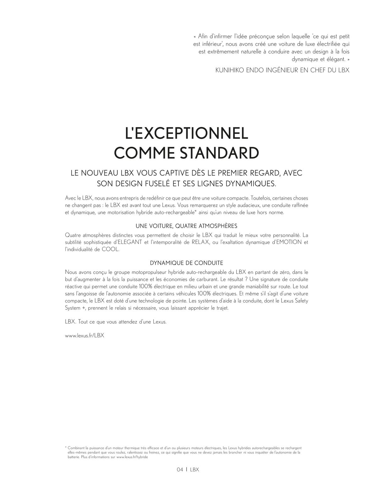 Catalogue Lexus LBX, page 00004