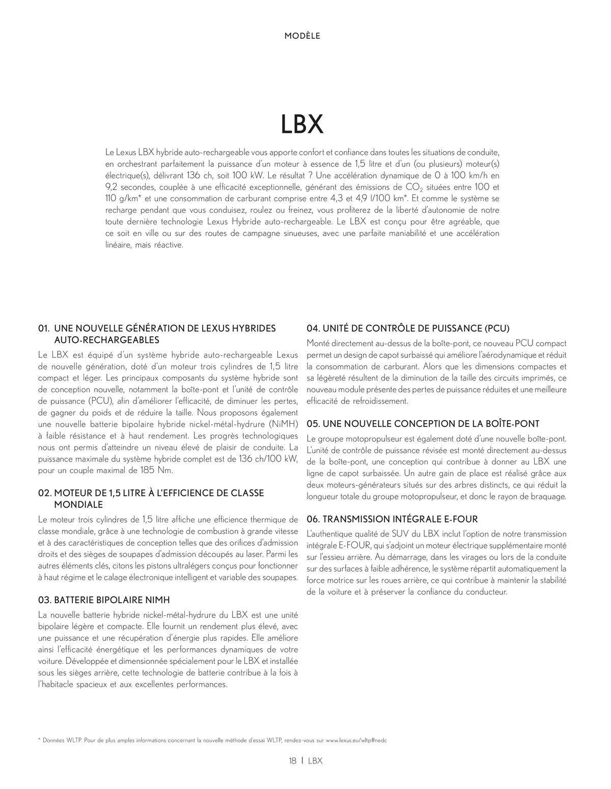 Catalogue Lexus LBX, page 00018