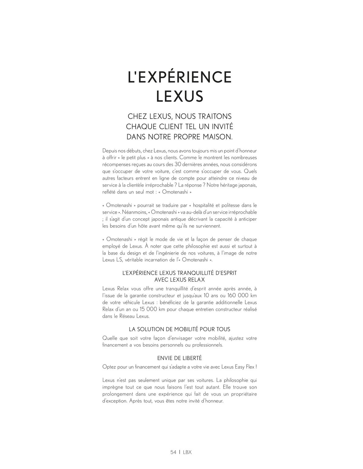 Catalogue Lexus LBX, page 00054