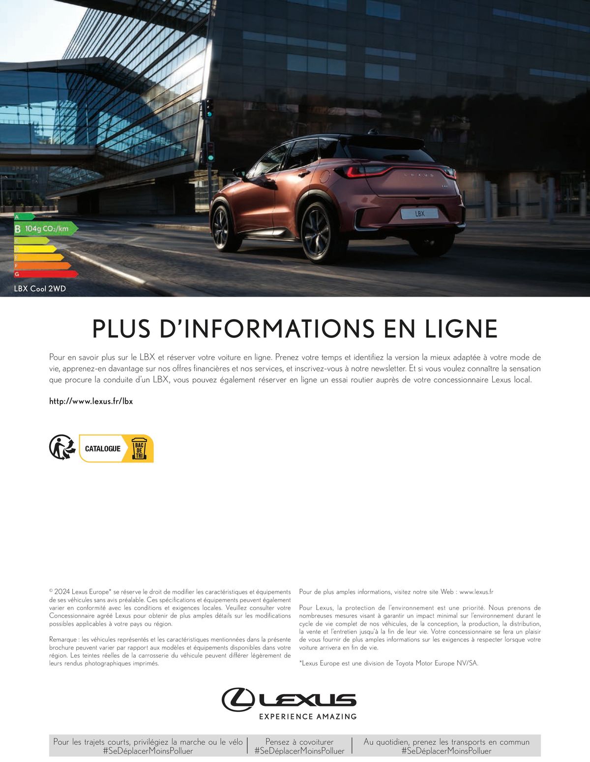Catalogue Lexus LBX, page 00056