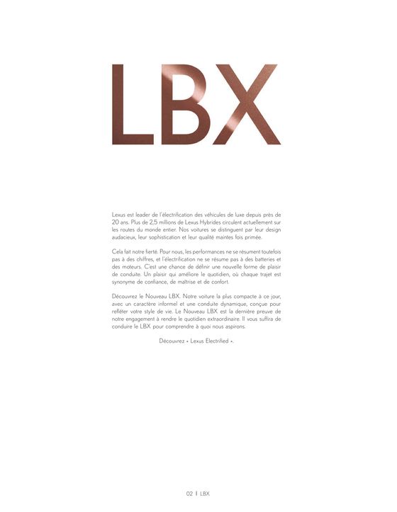 Catalogue Lexus à Bourg-en-Bresse | Lexus LBX | 24/06/2024 - 28/02/2025