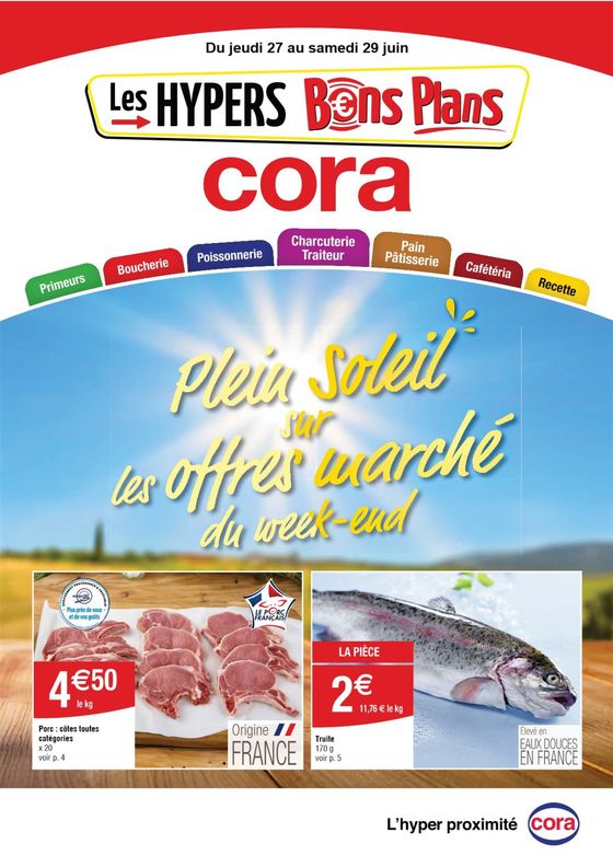Catalogue Cora à Mundolsheim | Les offres marché du week-end | 27/06/2024 - 29/06/2024