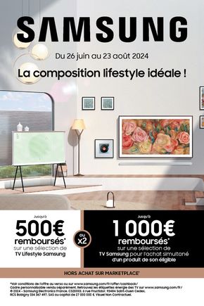 Promos de Multimédia et Electroménager à Bourgoin-Jallieu | JUSQU'À 500€ REMBOURSÉS AVEC SAMSUNG sur LDLC | 27/06/2024 - 23/08/2024