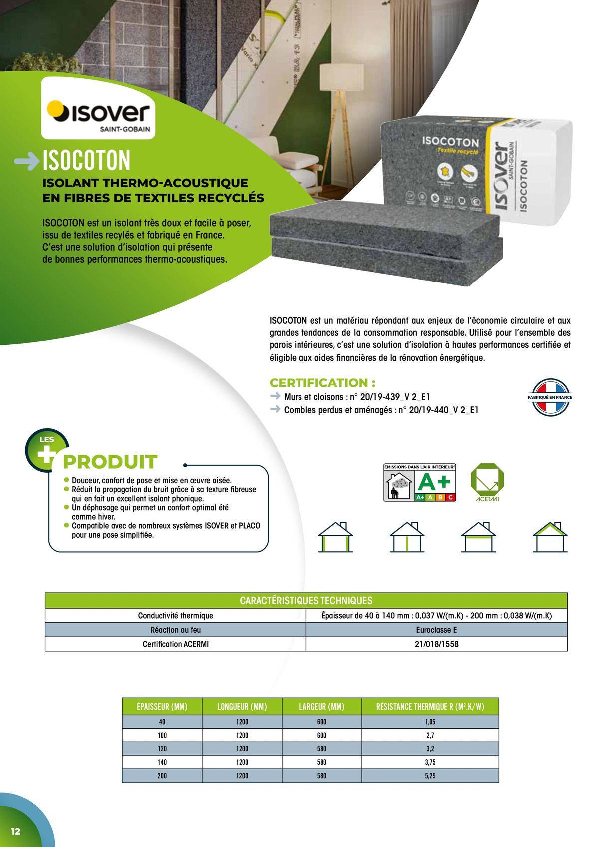 Catalogue Isolation Biosourcée & recyclée, page 00012