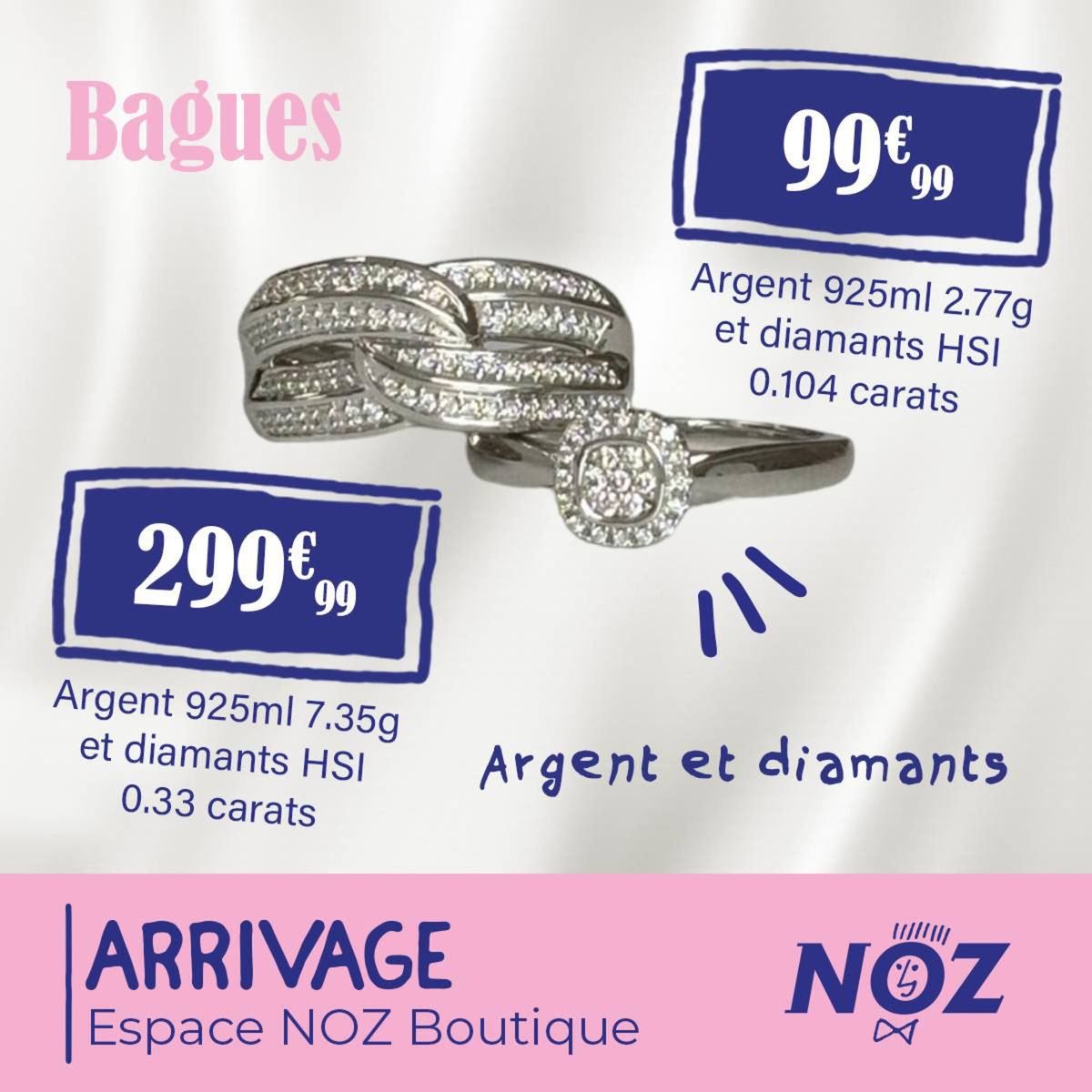 Catalogue Bijoux en argent 925ml et diamants Retrouvez des bagues, boucles d’oreilles, colliers et bracelets !, page 00001