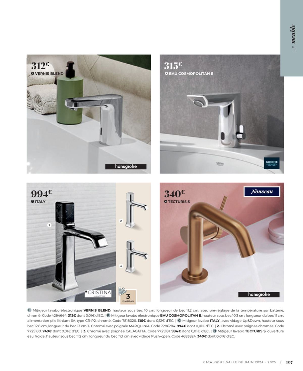 Catalogue Cedeo Salle de bain, page 00009