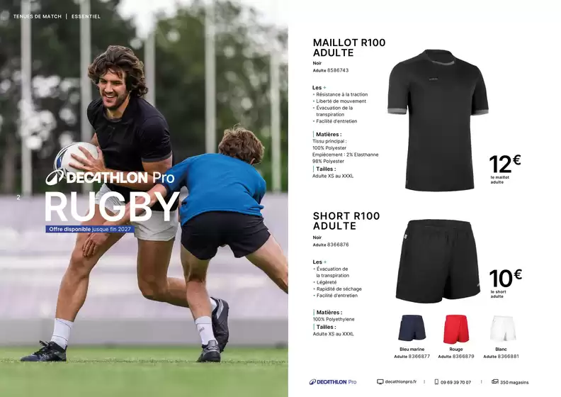 Catalogue Decathlon à Paris | Vous faites vivre votre club de rugby. On mouille le maillot avec vous. | 03/07/2024 - 31/01/2025