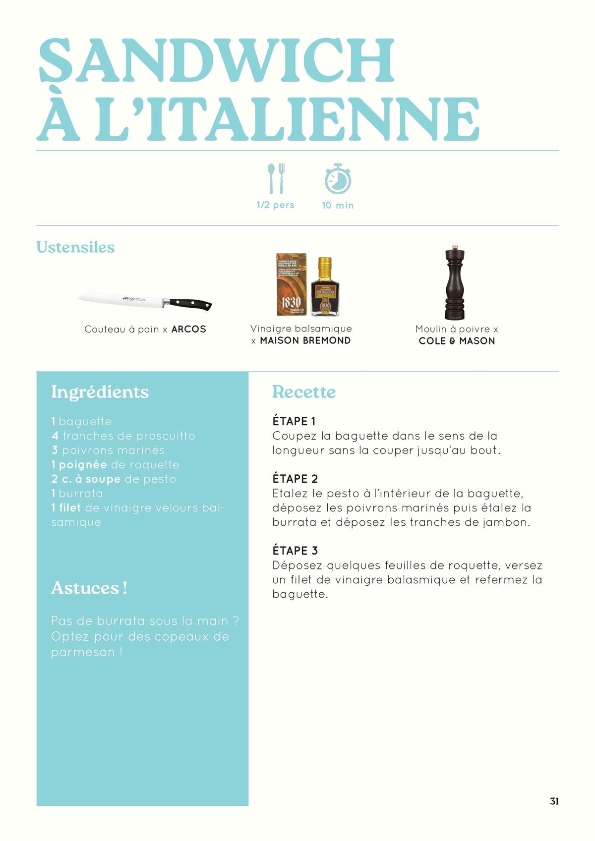 Catalogue Du Bruit dans la Cuisine Recettes, page 00031