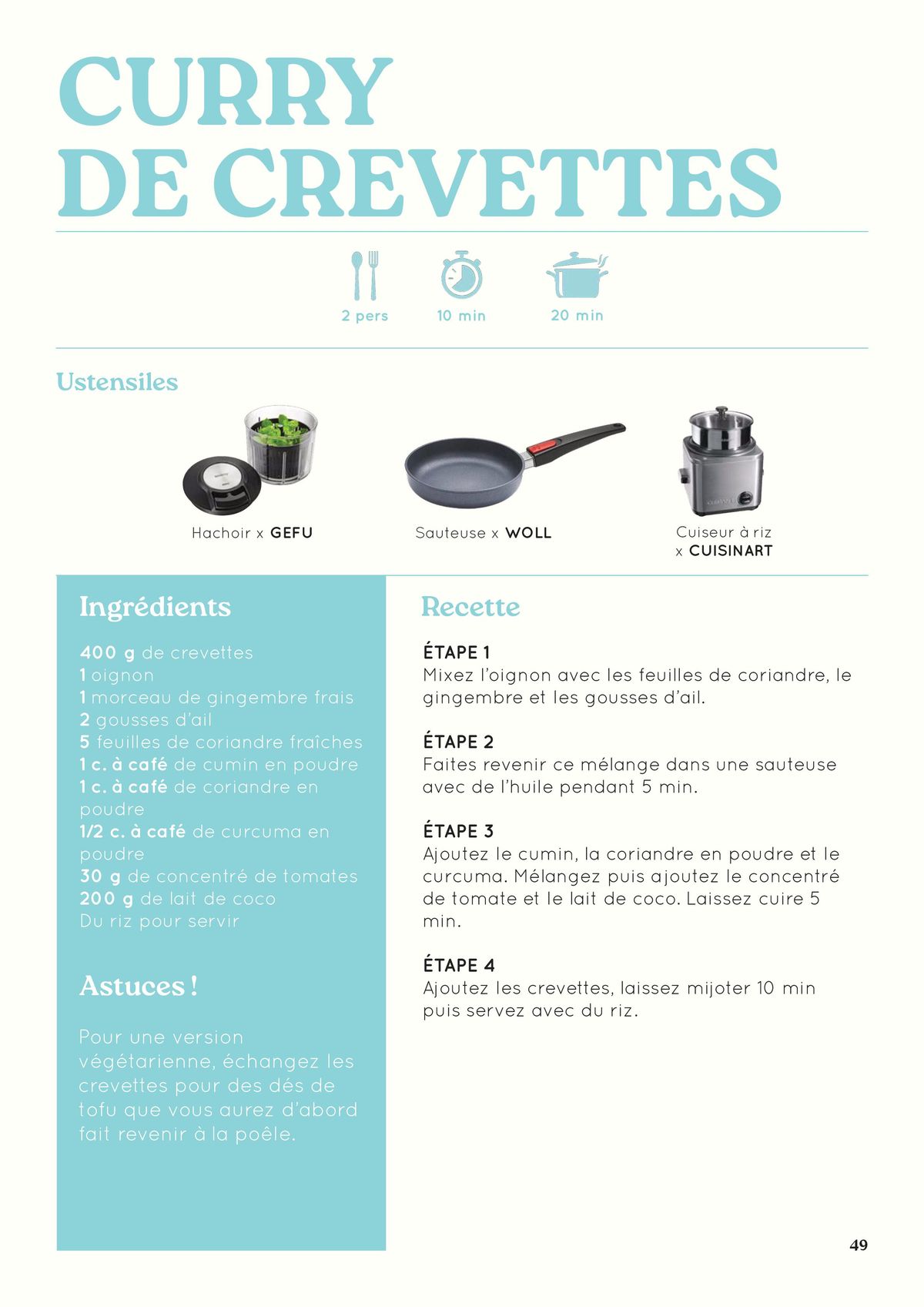 Catalogue Du Bruit dans la Cuisine Recettes, page 00049