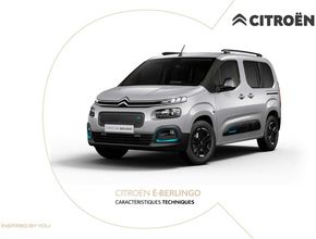 Catalogue Citroën | Citroën Ë-BERLINGO ÉLECTRIQUE Caractéristiques | 04/07/2024 - 31/12/2024